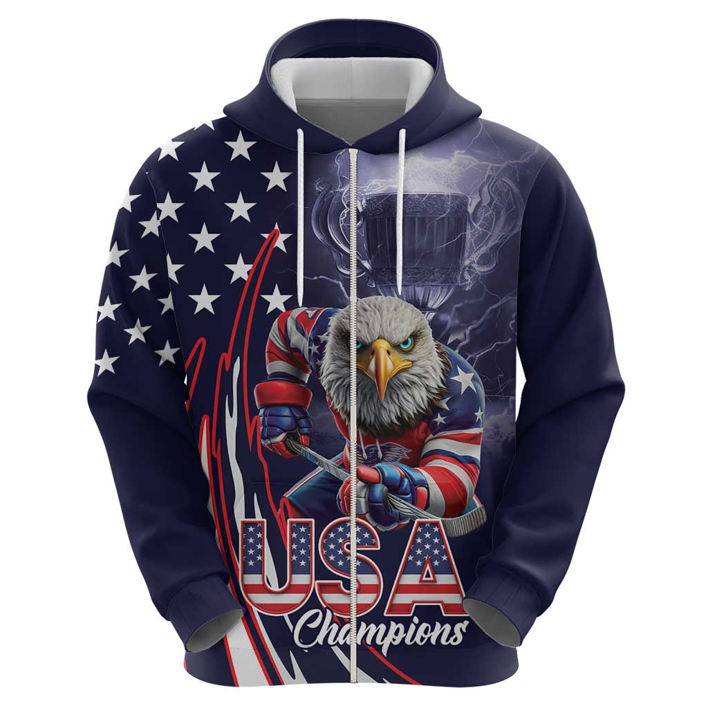 United States Ice Hockey Champions Personalized Hoodie Lets Go Boy USA Goal LT9