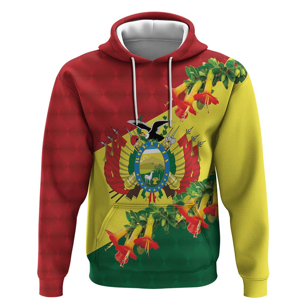 Bolivia Andean Condor Kantuta Flowers Hoodie LT9