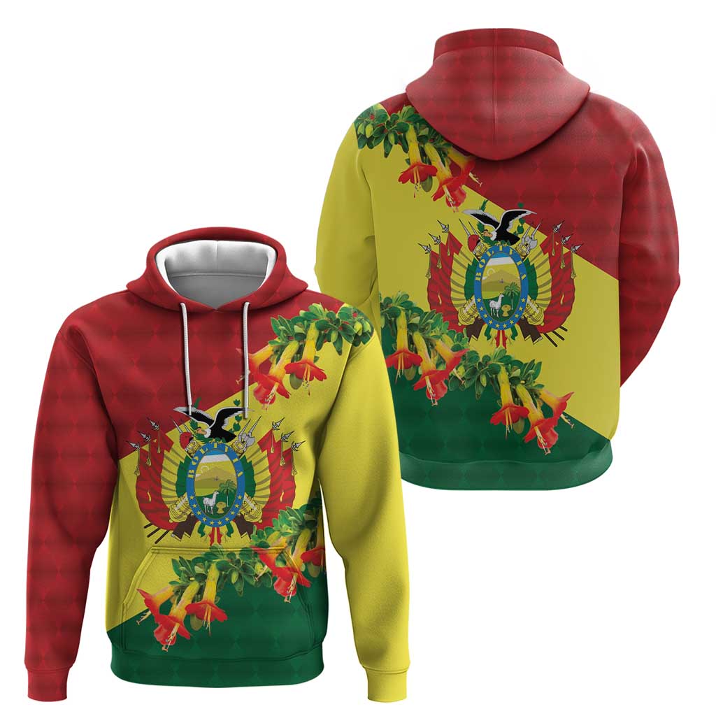 Bolivia Andean Condor Kantuta Flowers Hoodie LT9
