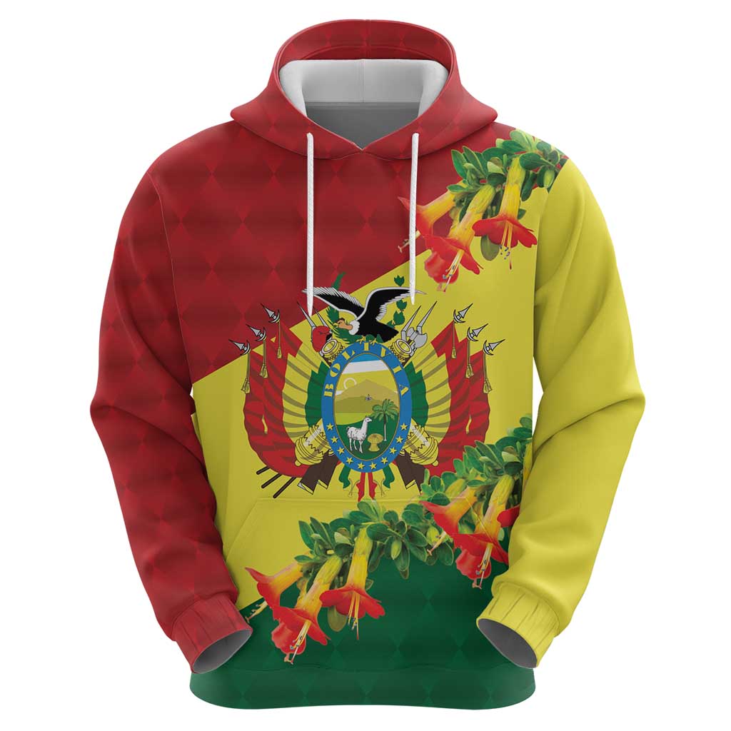 Bolivia Andean Condor Kantuta Flowers Hoodie LT9