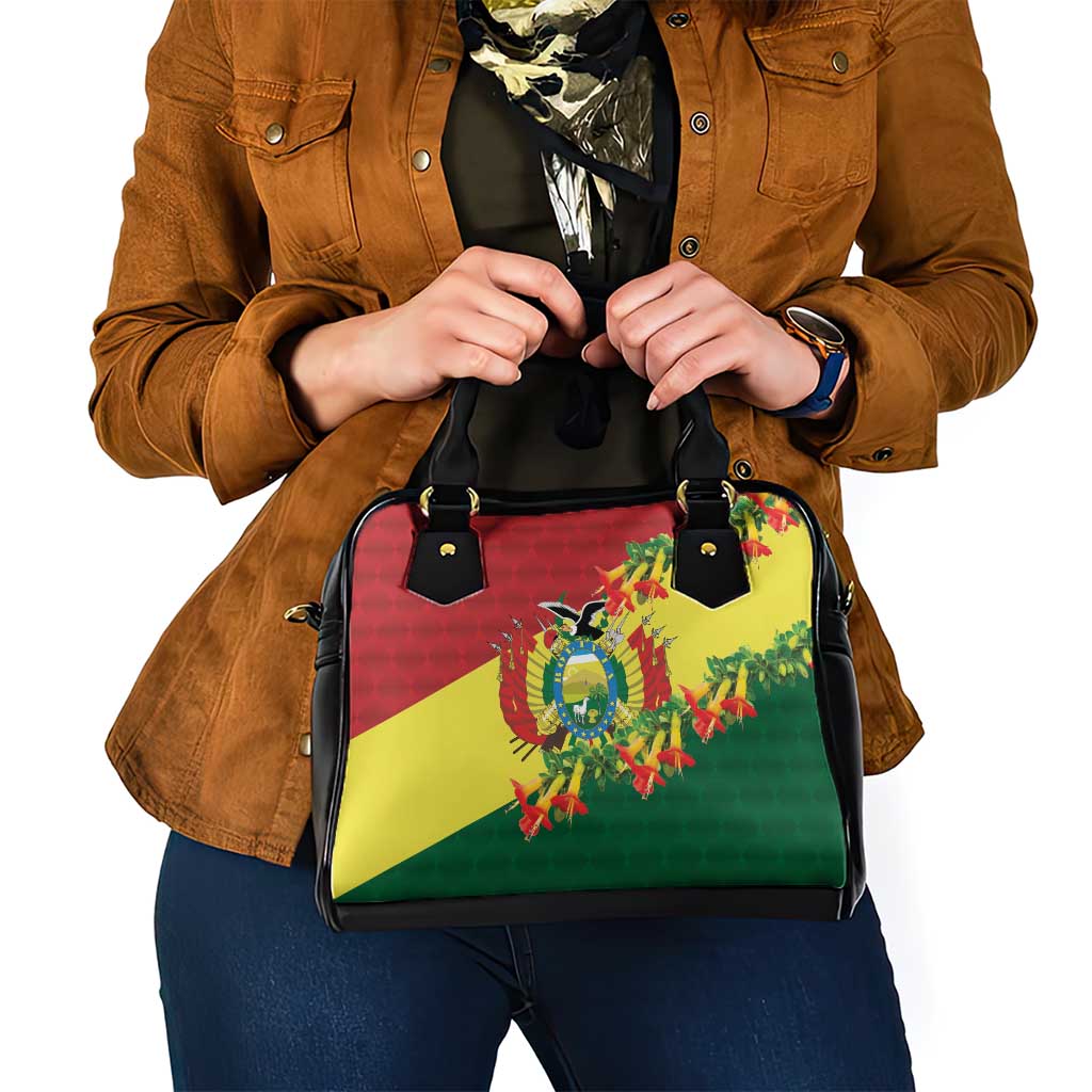 Bolivia Andean Condor Kantuta Flowers Shoulder Handbag LT9