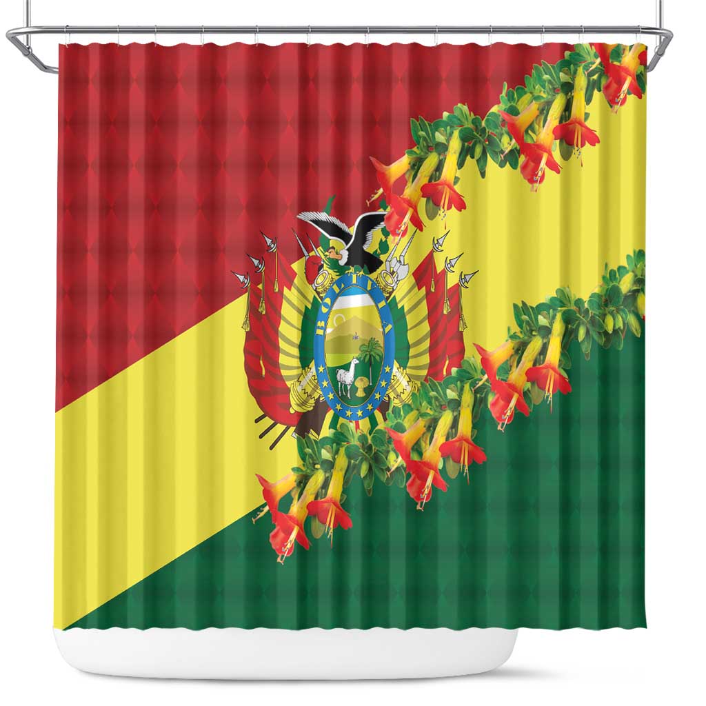 Bolivia Andean Condor Kantuta Flowers Shower Curtain LT9