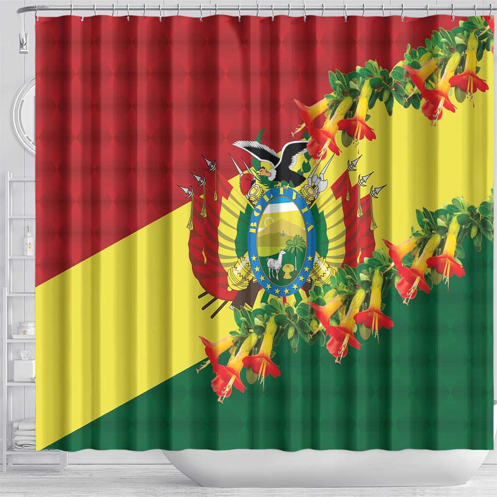 Bolivia Andean Condor Kantuta Flowers Shower Curtain LT9