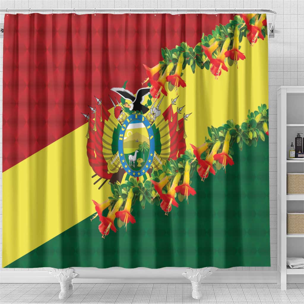 Bolivia Andean Condor Kantuta Flowers Shower Curtain LT9