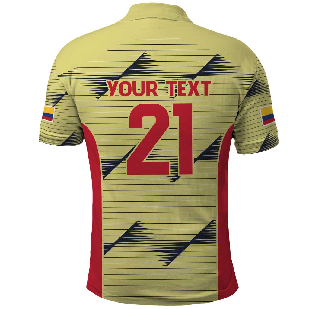 Colombia Football Custom Polo Shirt Los Cafeteros Andean Condor LT9