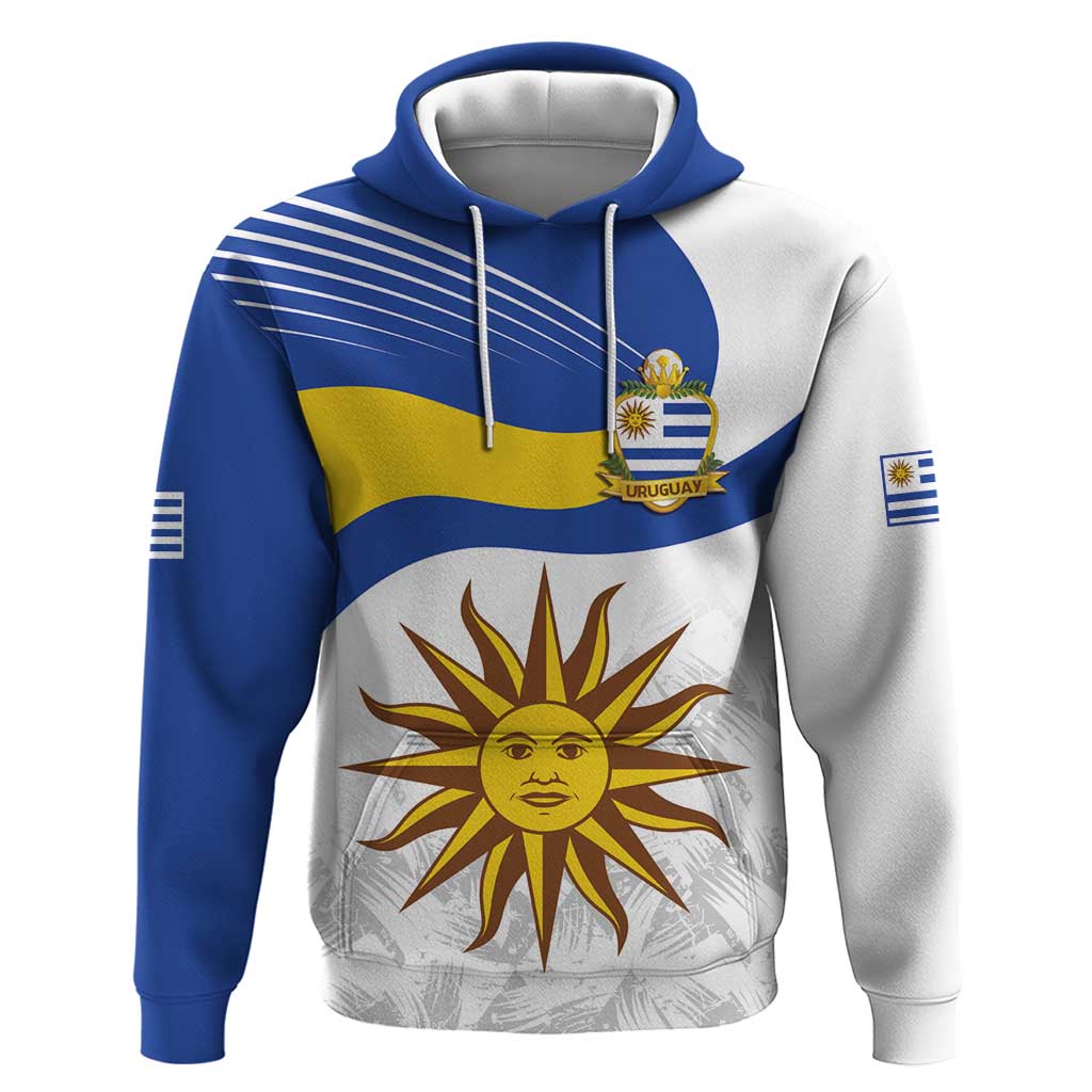 Uruguay Football Custom Hoodie La Celeste Sol de Mayo Motif LT9