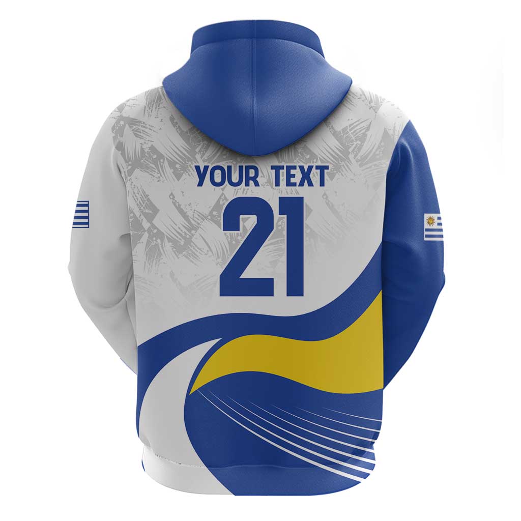 Uruguay Football Custom Hoodie La Celeste Sol de Mayo Motif LT9