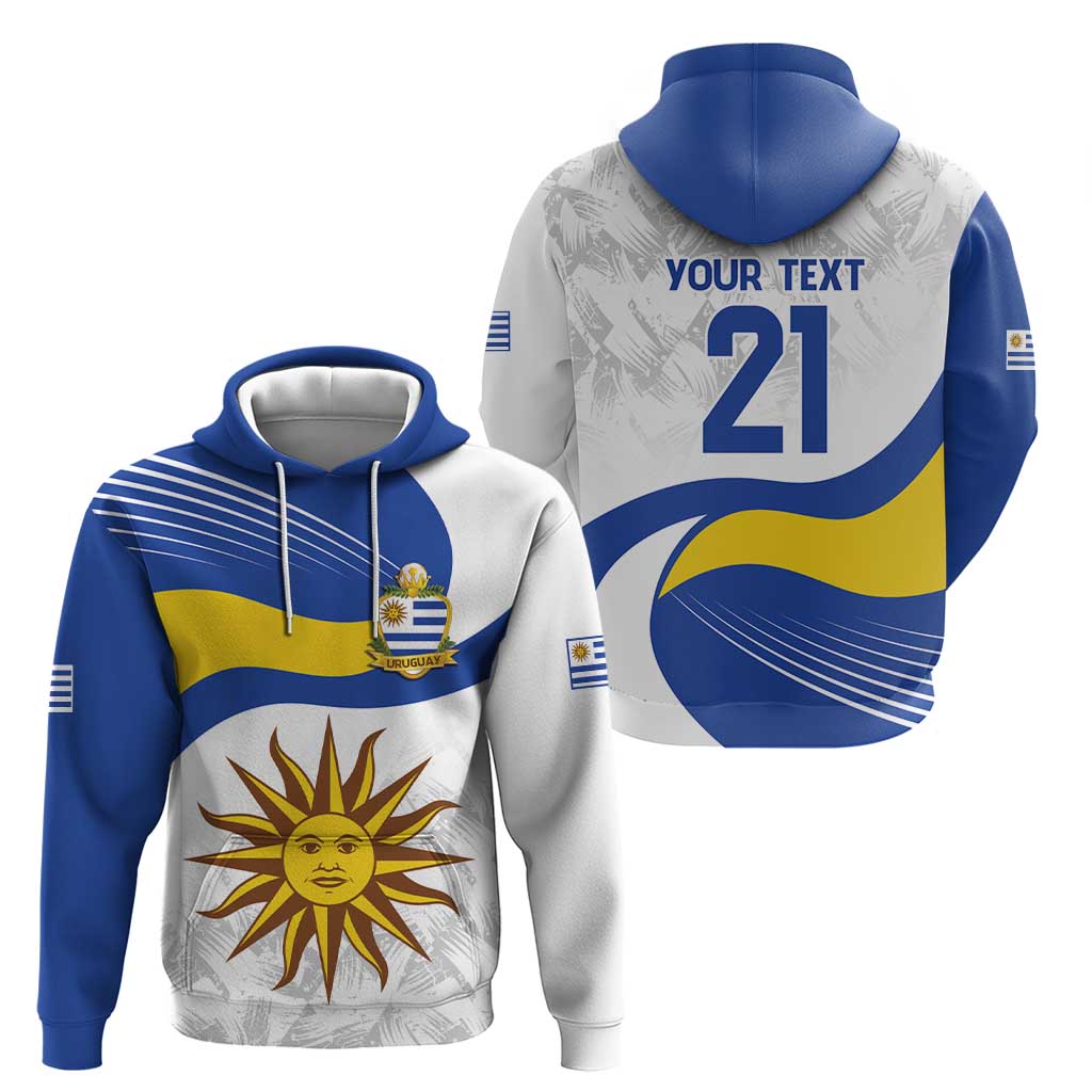 Uruguay Football Custom Hoodie La Celeste Sol de Mayo Motif LT9