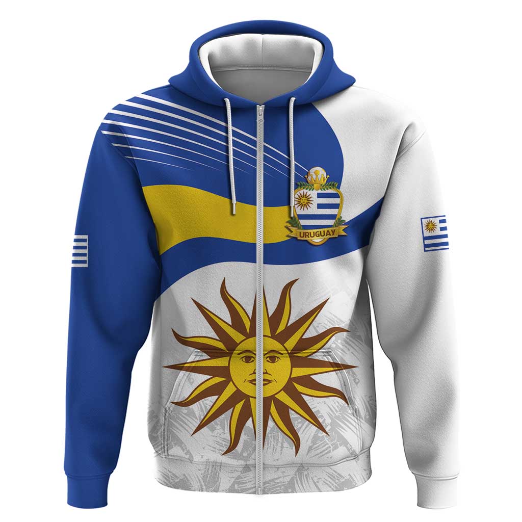 Uruguay Football Custom Hoodie La Celeste Sol de Mayo Motif LT9