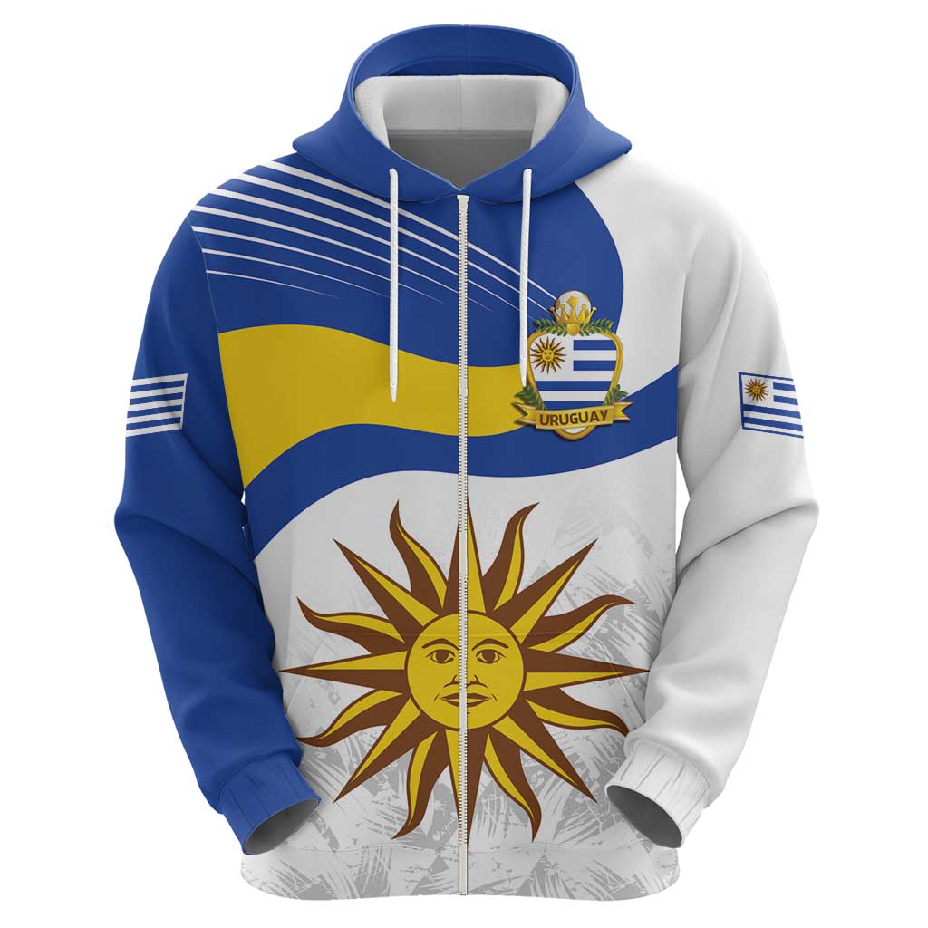 Uruguay Football Custom Hoodie La Celeste Sol de Mayo Motif LT9