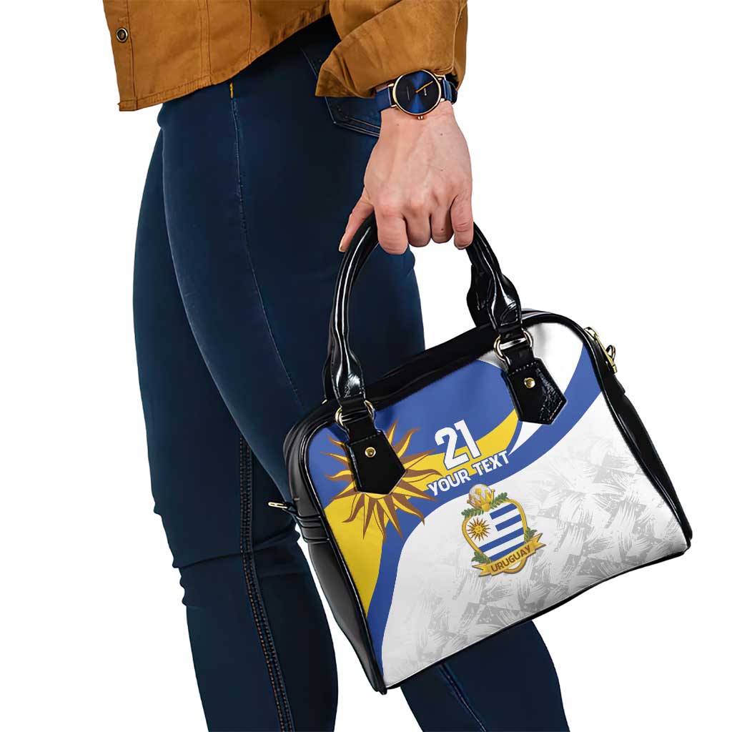 Uruguay Football Custom Shoulder Handbag La Celeste Sol de Mayo Motif LT9