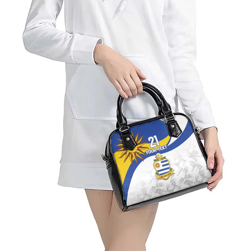 Uruguay Football Custom Shoulder Handbag La Celeste Sol de Mayo Motif LT9
