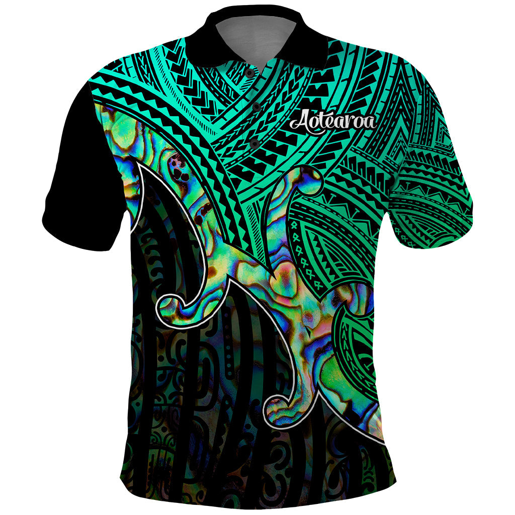 Maori Polo Shirt Aotearoa Papua Shell with Tribal Pattern LT9