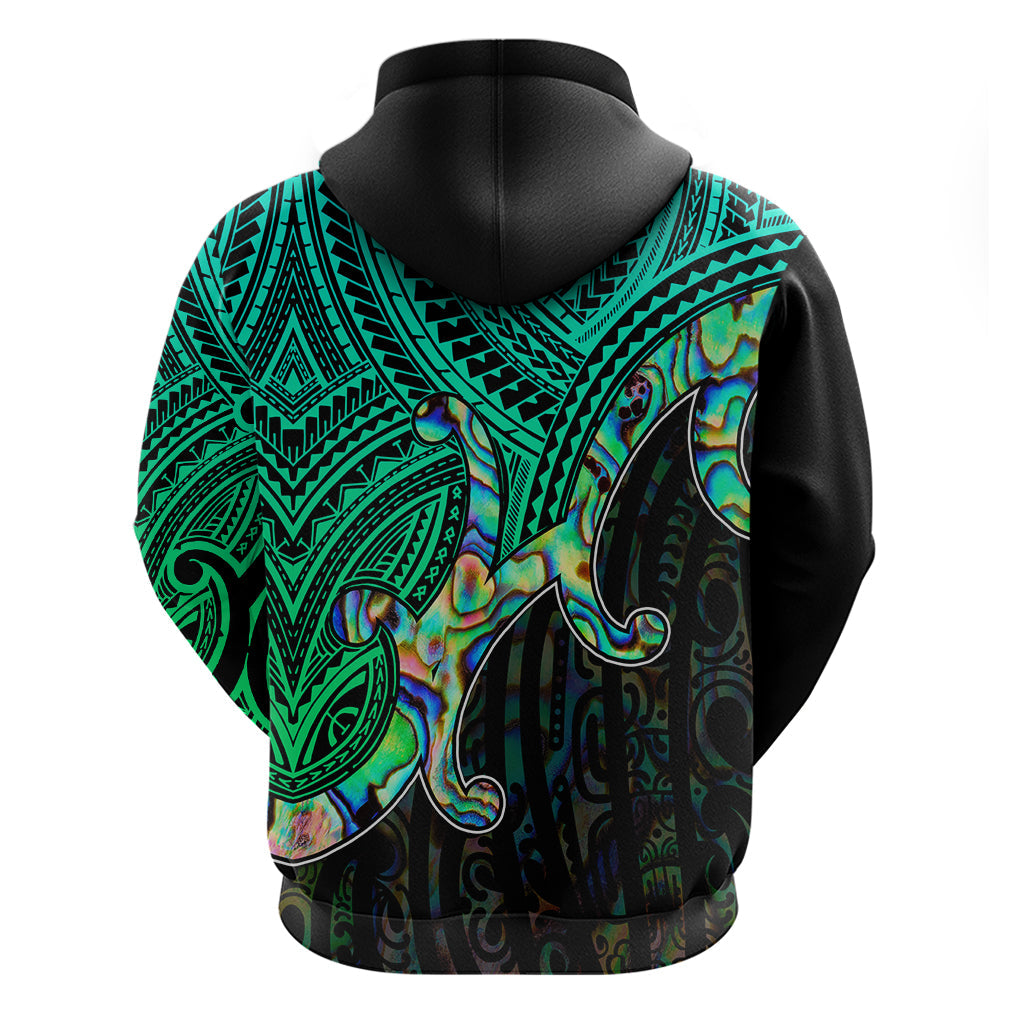Aotearoa Polynesian Hoodie with Maori Koru Blue LT9