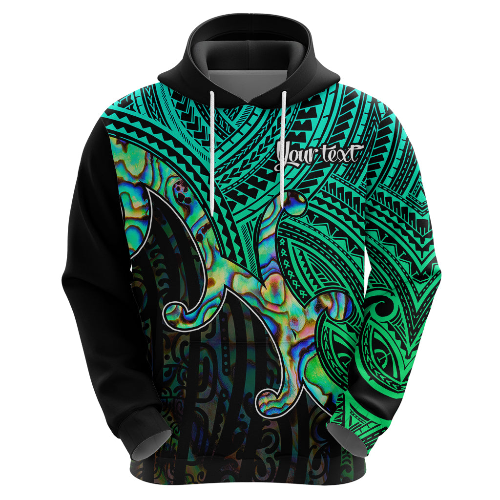 Aotearoa Polynesian Hoodie with Maori Koru Blue LT9