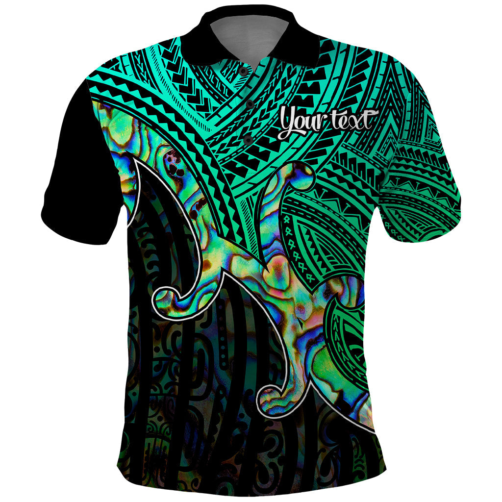 Aotearoa Polynesian Polo Shirt with Maori Koru Blue LT9