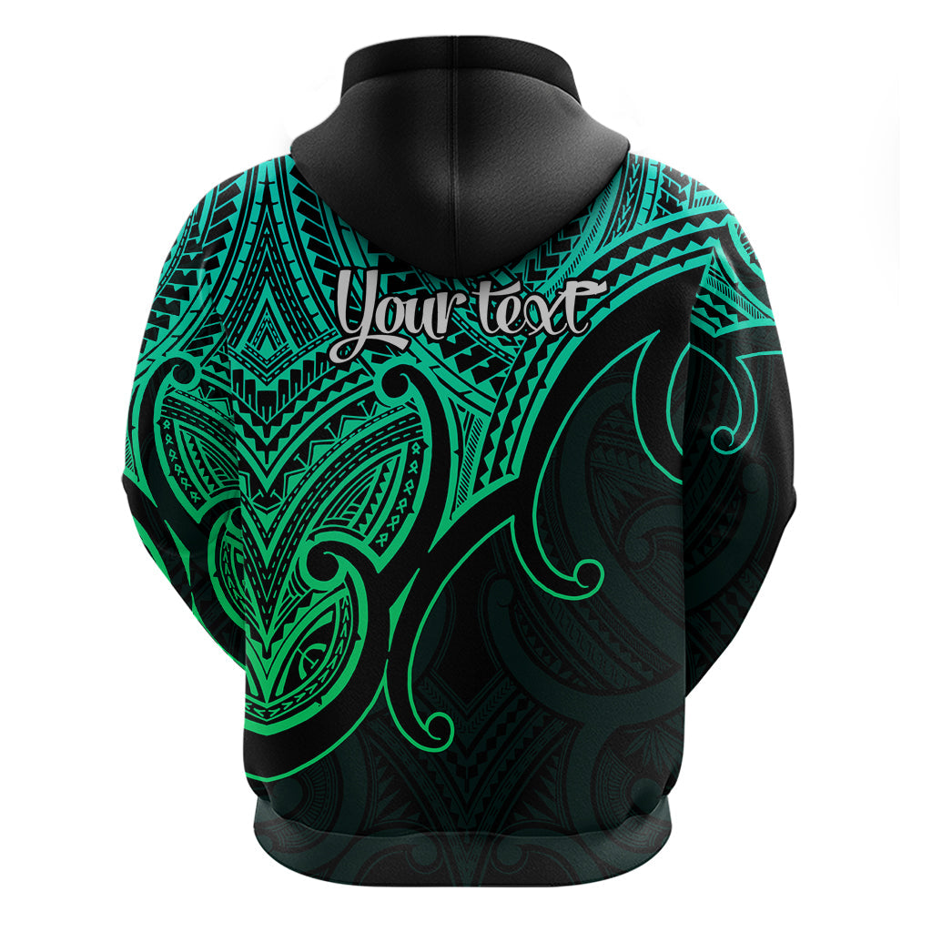 Custom Aotearoa Polynesian Hoodie with Maori Koru Green LT9