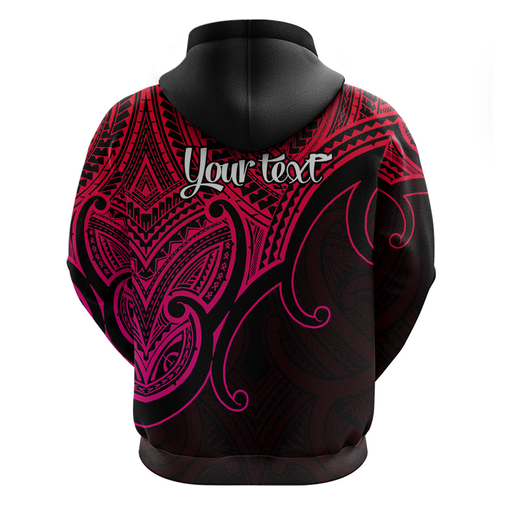 Custom Aotearoa Polynesian Hoodie with Maori Koru Pink LT9