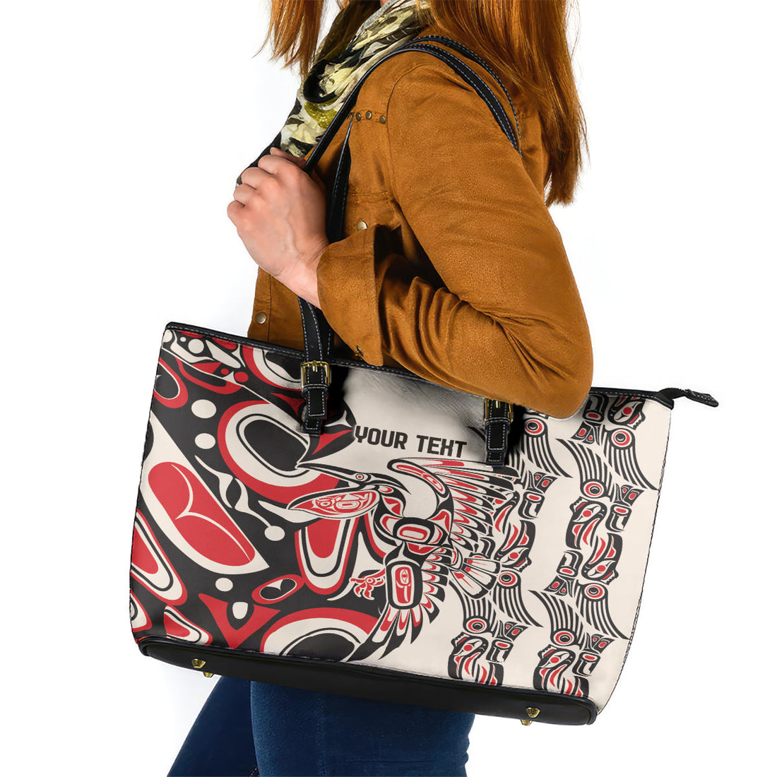 Personalized Canada Indigenous History Month Leather Tote Bag LT9
