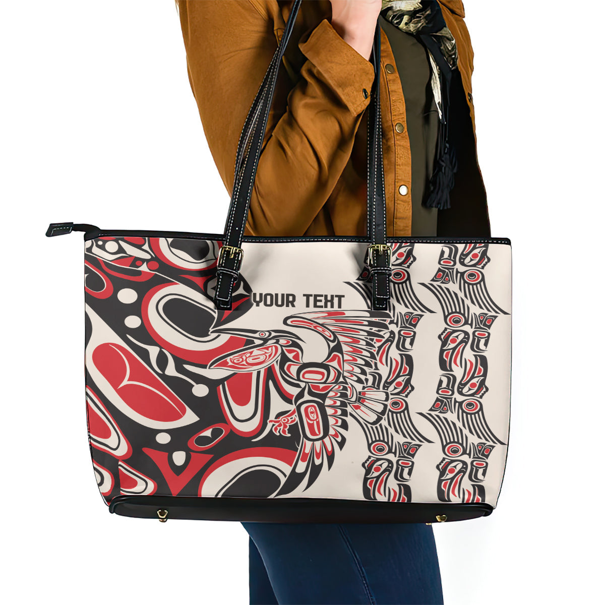 Personalized Canada Indigenous History Month Leather Tote Bag LT9