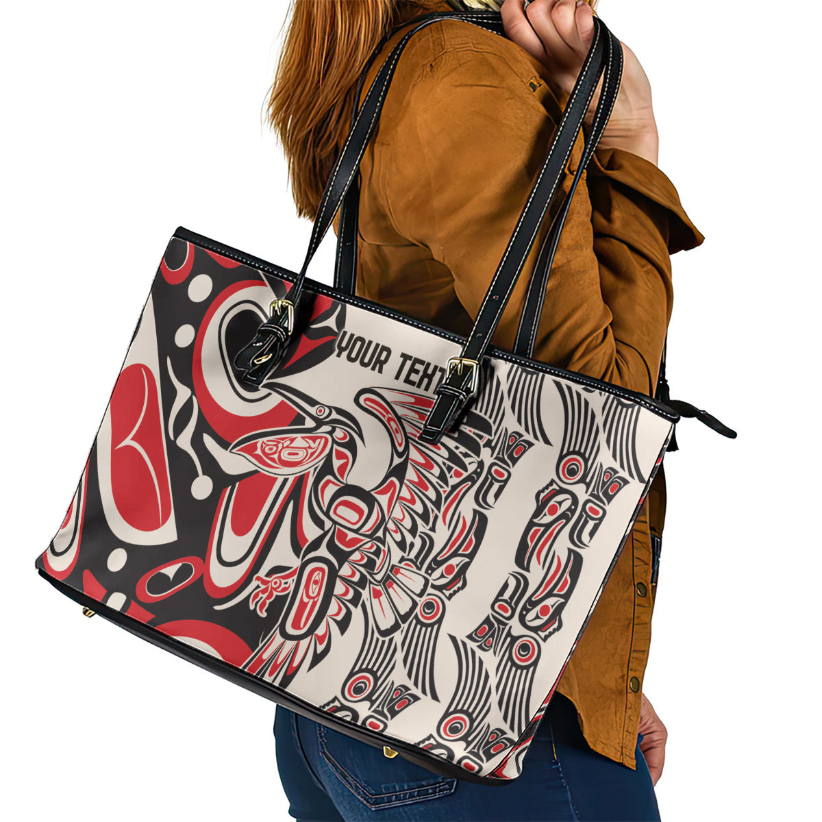 Personalized Canada Indigenous History Month Leather Tote Bag LT9