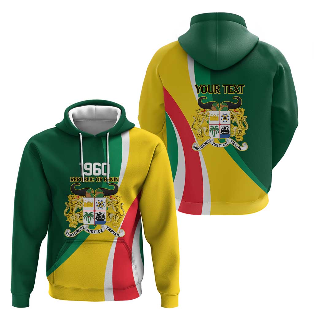 Benin Independence Day Personalized Hoodie Since 1960 Fraternite Justice Travail LT9