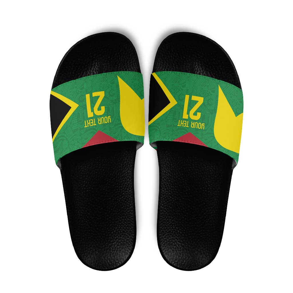 Golden Jaguars Fan Pride Custom Slide Sandals Support Green Gold and Glory LT9