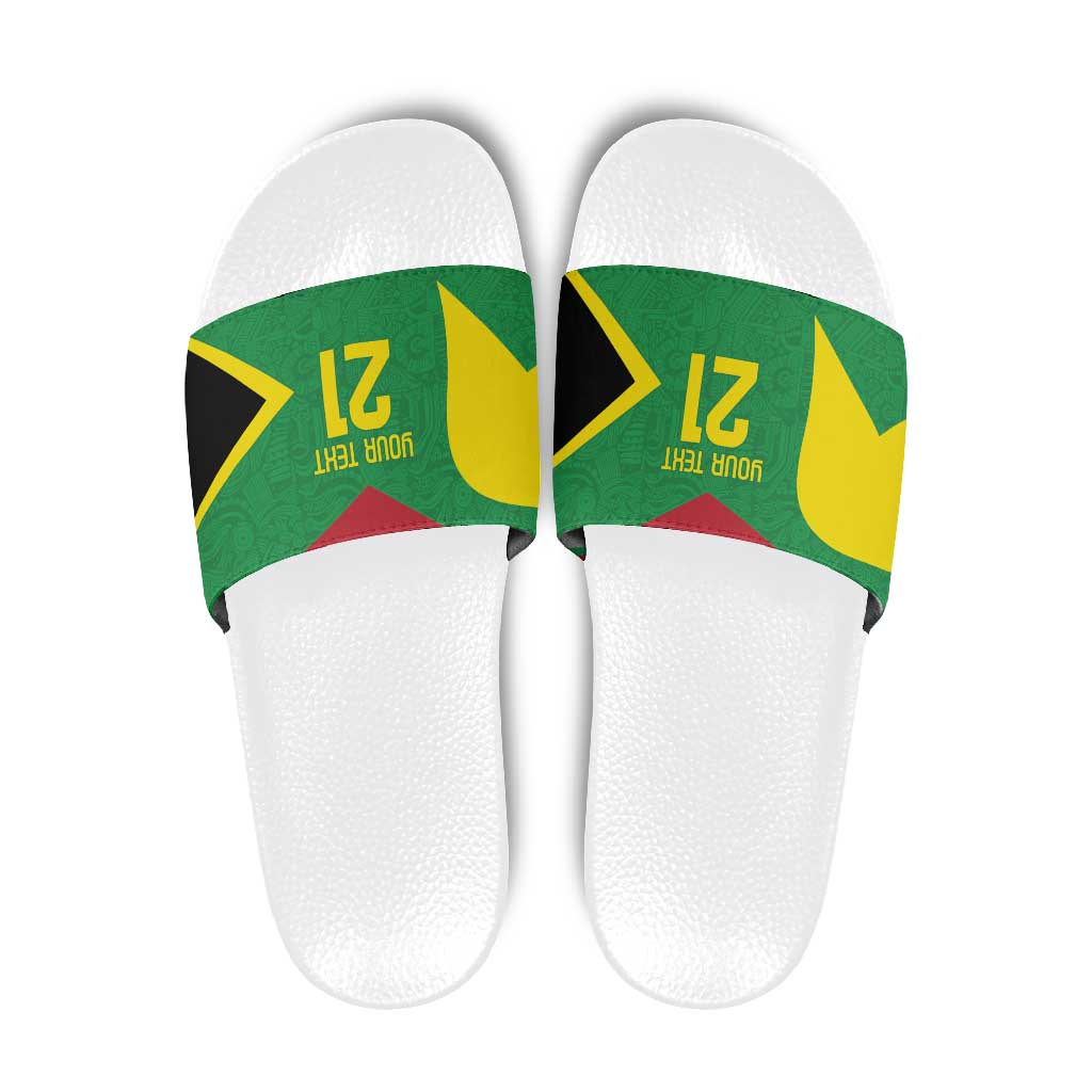 Golden Jaguars Fan Pride Custom Slide Sandals Support Green Gold and Glory LT9