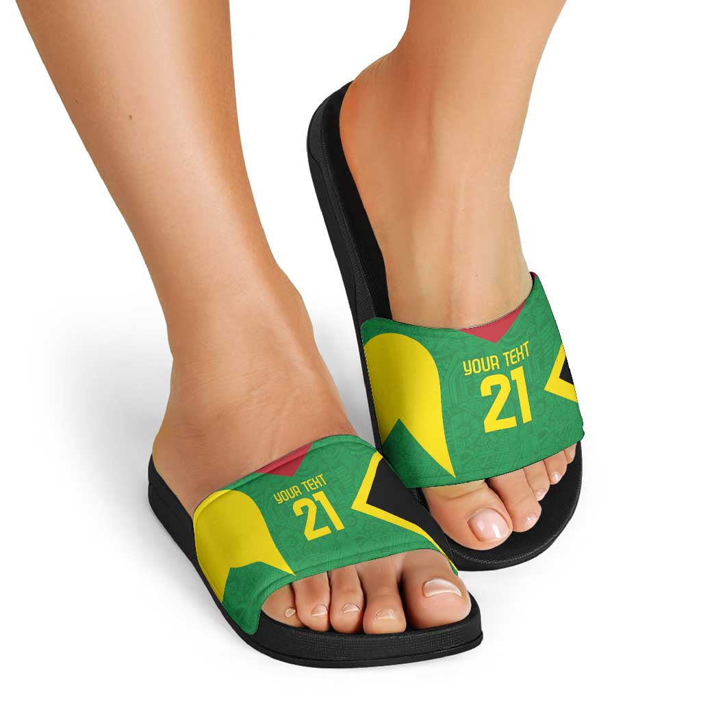 Golden Jaguars Fan Pride Custom Slide Sandals Support Green Gold and Glory LT9