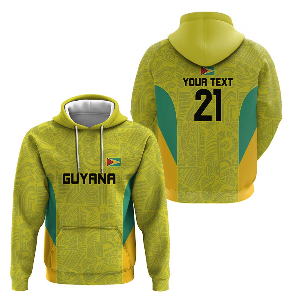 Golden Jaguars Football Custom Hoodie Proud of Guyana LT9