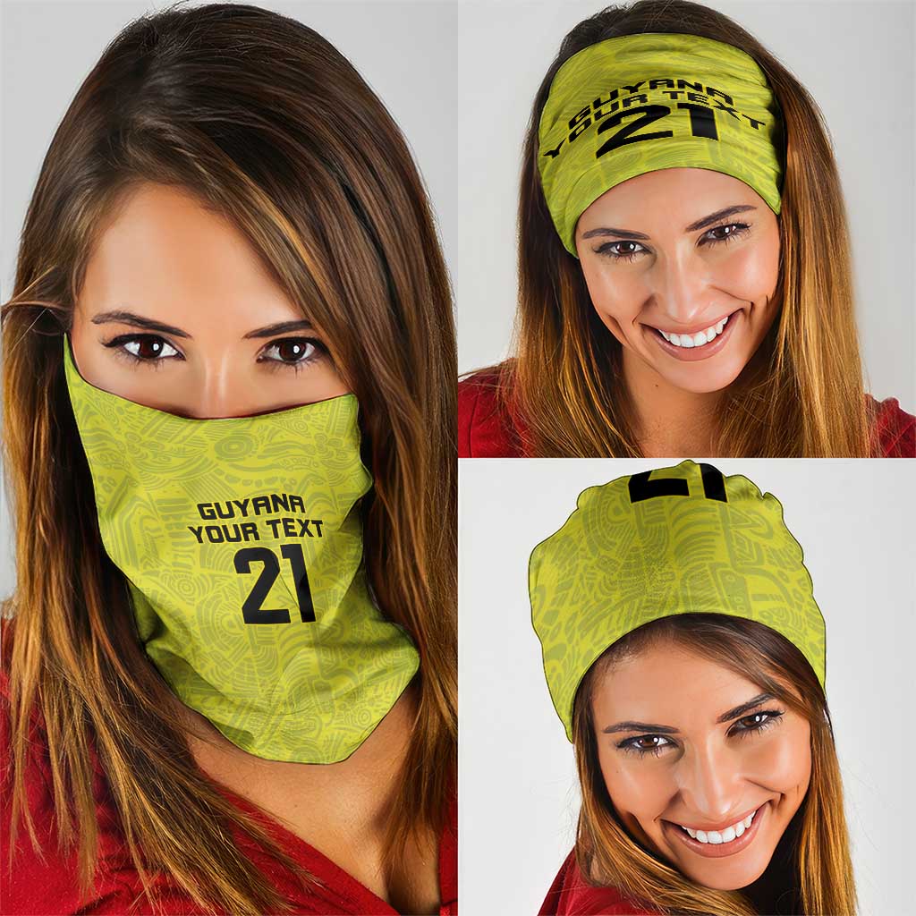 Golden Jaguars Football Custom Neck Gaiter Proud of Guyana LT9
