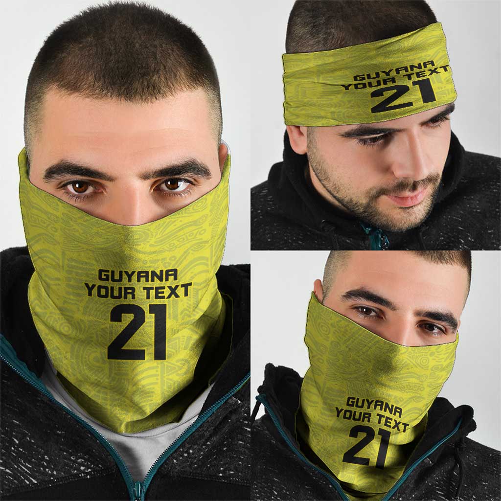 Golden Jaguars Football Custom Neck Gaiter Proud of Guyana LT9