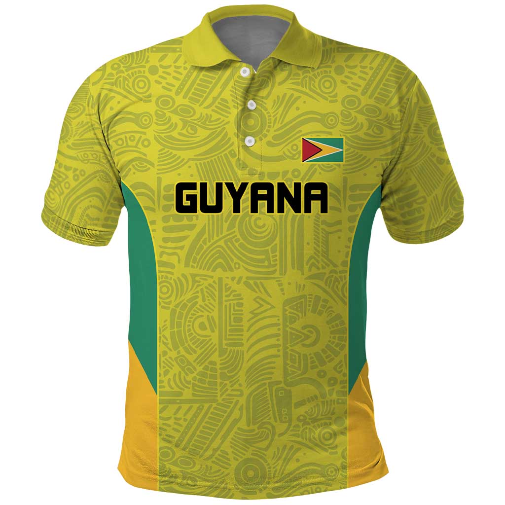 Golden Jaguars Football Custom Polo Shirt Proud of Guyana LT9