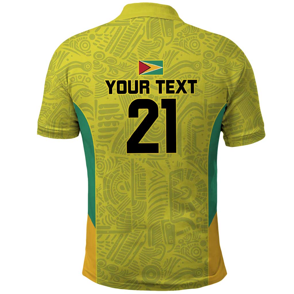 Golden Jaguars Football Custom Polo Shirt Proud of Guyana LT9