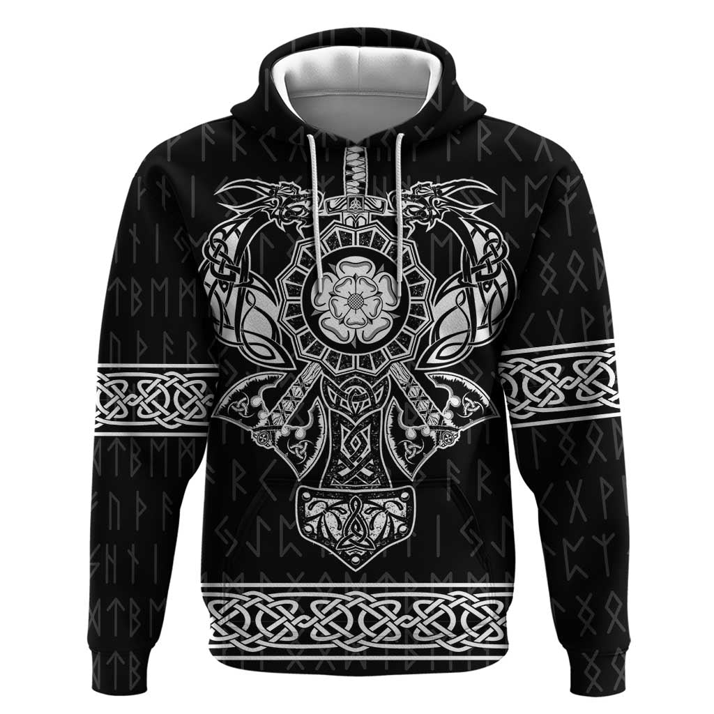 Vikings from Yorkshire Hoodie Black Spirit of Jorvik LT9