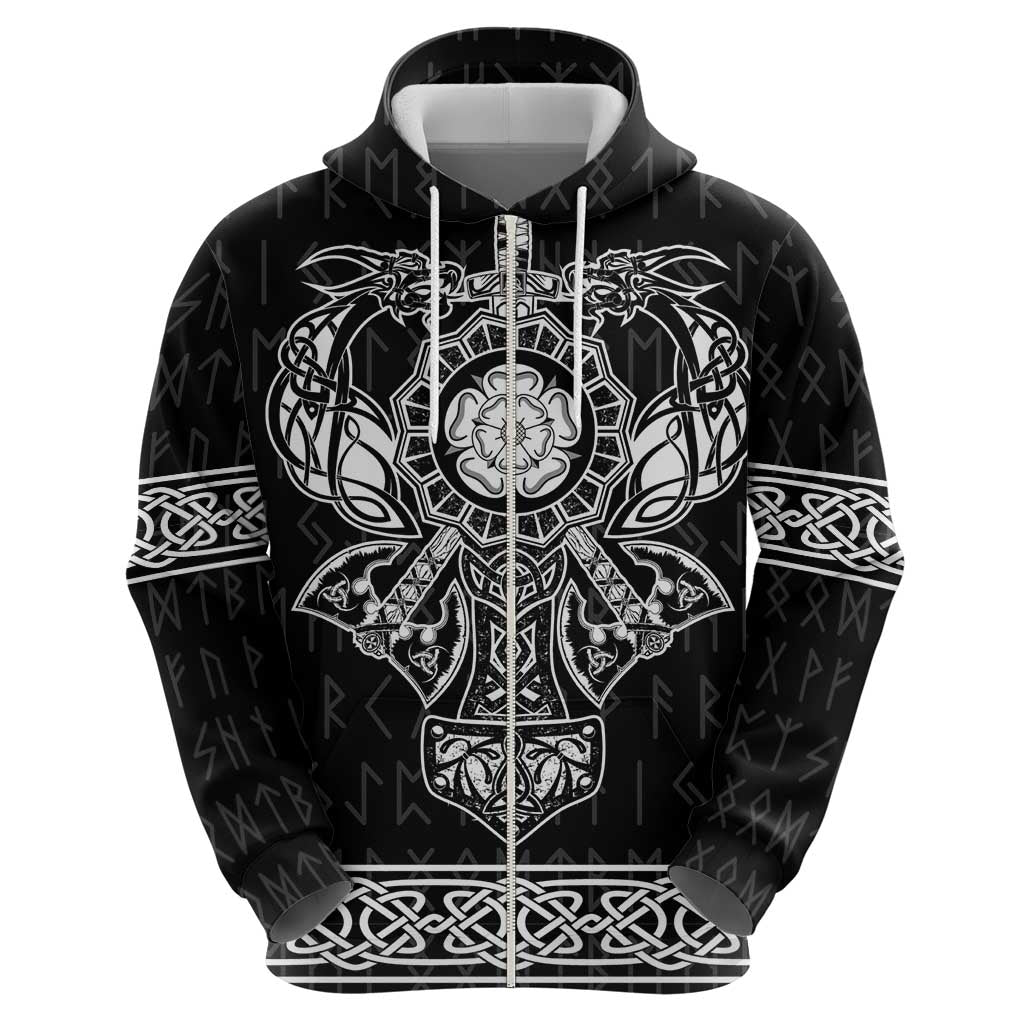 Vikings from Yorkshire Hoodie Black Spirit of Jorvik LT9