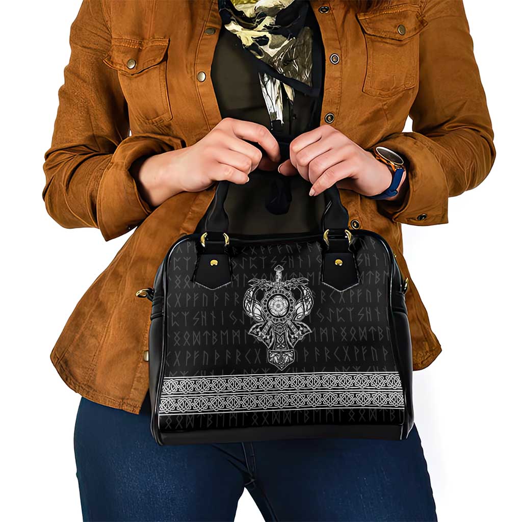 Vikings from Yorkshire Shoulder Handbag Black Spirit of Jorvik LT9