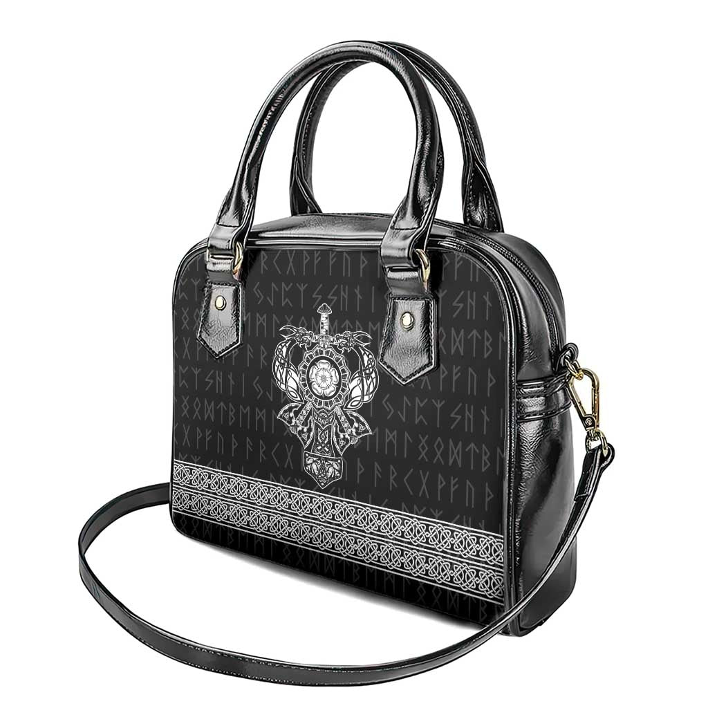 Vikings from Yorkshire Shoulder Handbag Black Spirit of Jorvik LT9