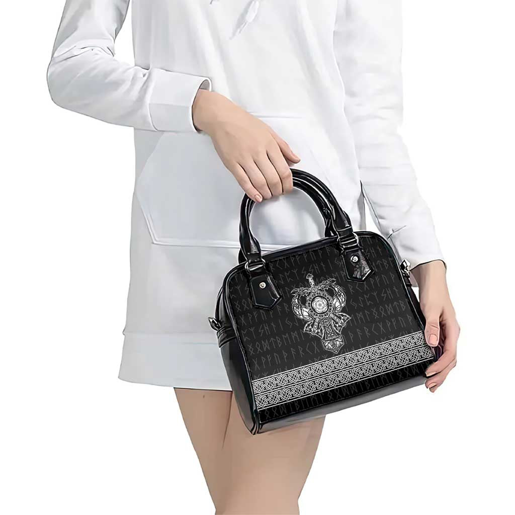 Vikings from Yorkshire Shoulder Handbag Black Spirit of Jorvik LT9