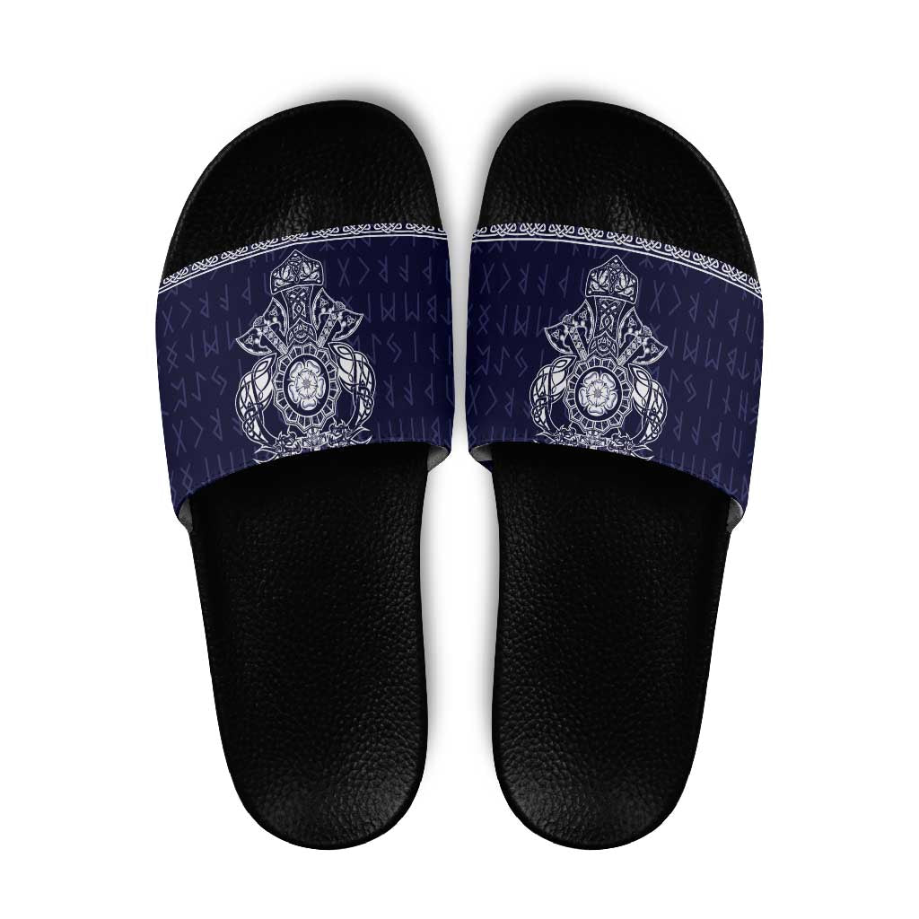 Vikings from Yorkshire Slide Sandals Blue Spirit of Jorvik LT9