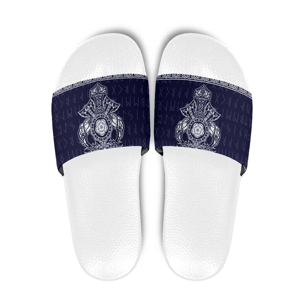Vikings from Yorkshire Slide Sandals Blue Spirit of Jorvik LT9