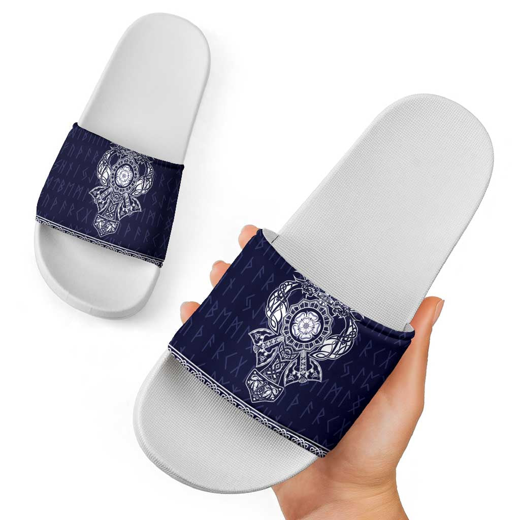 Vikings from Yorkshire Slide Sandals Blue Spirit of Jorvik LT9