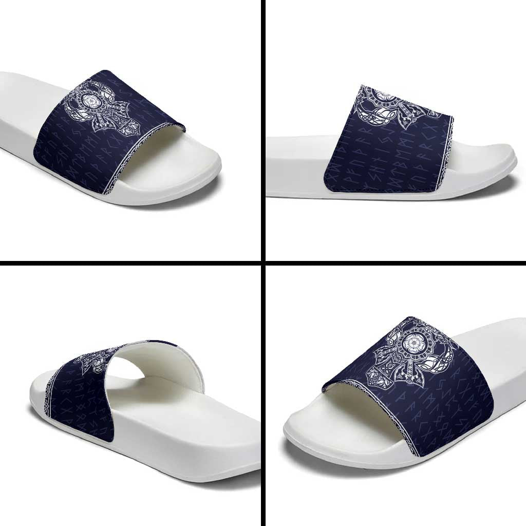 Vikings from Yorkshire Slide Sandals Blue Spirit of Jorvik LT9