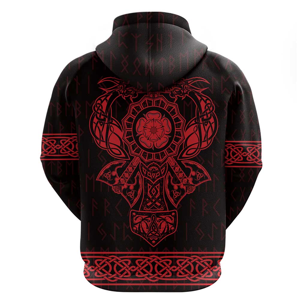 Vikings from Yorkshire Hoodie Red Spirit of Jorvik LT9