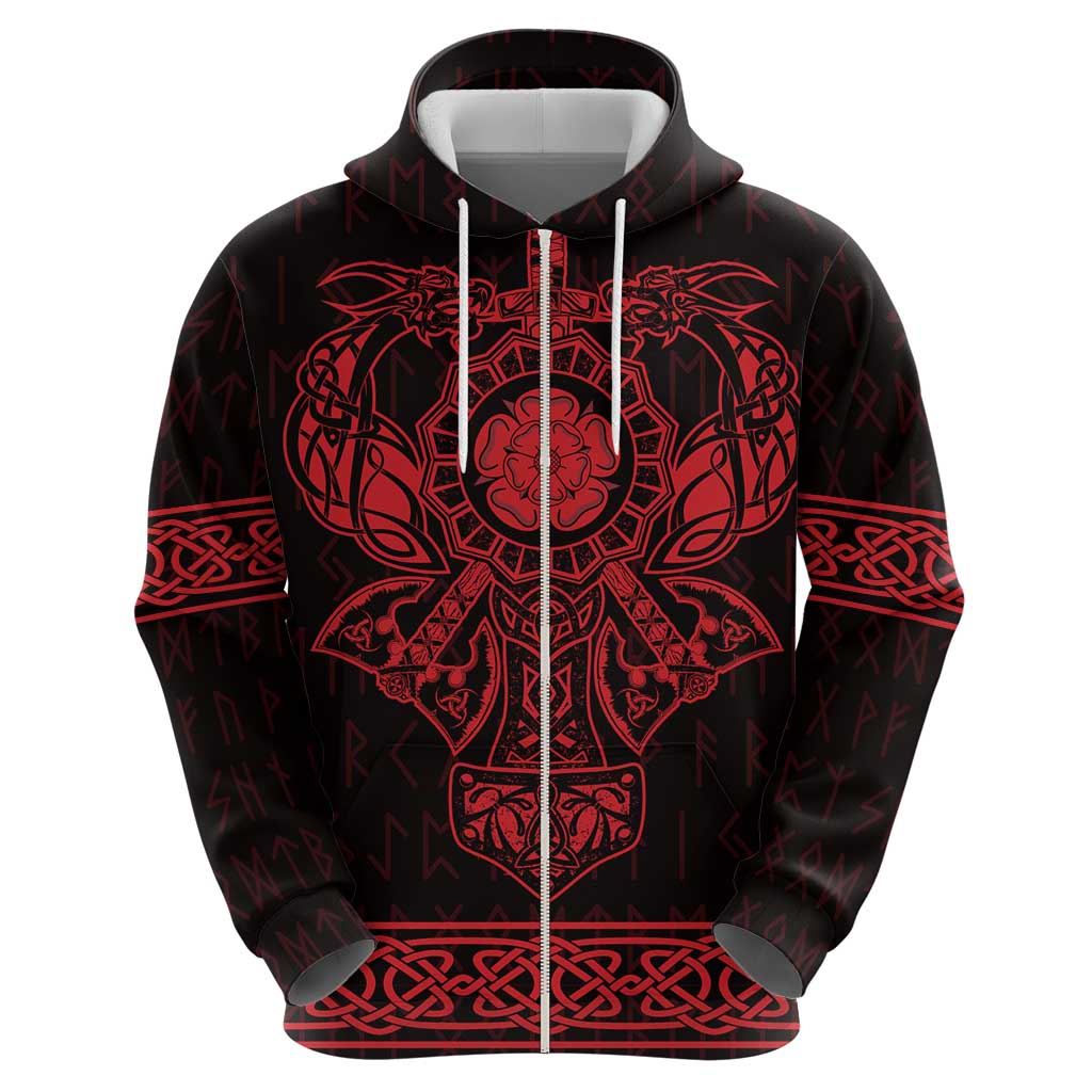 Vikings from Yorkshire Hoodie Red Spirit of Jorvik LT9