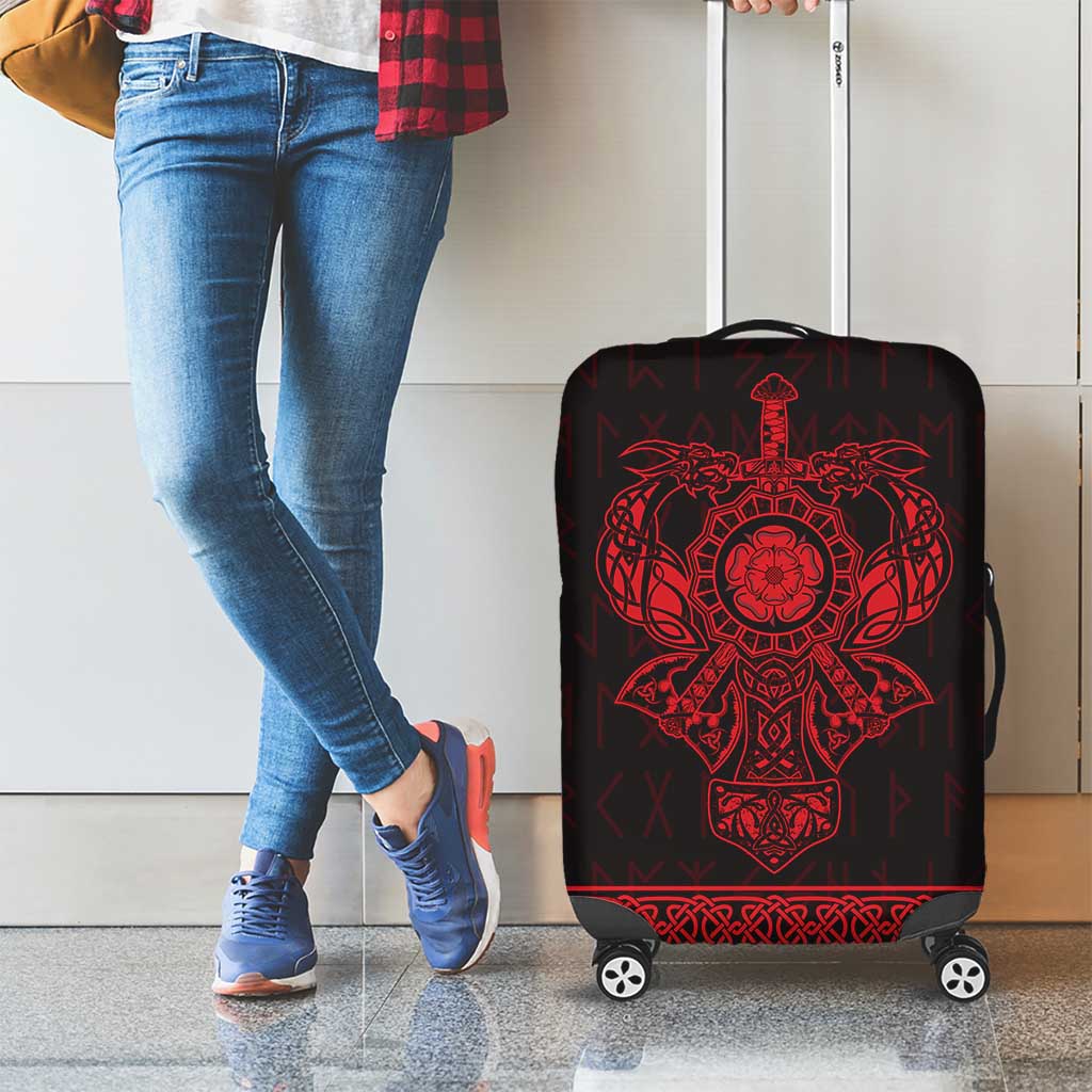 Vikings from Yorkshire Luggage Cover Red Spirit of Jorvik LT9