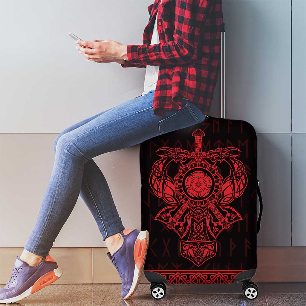 Vikings from Yorkshire Luggage Cover Red Spirit of Jorvik LT9