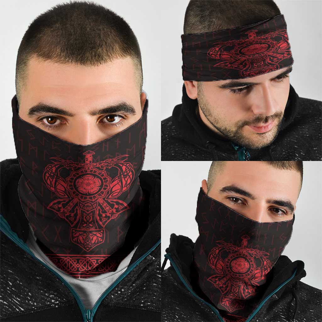 Vikings from Yorkshire Neck Gaiter Red Spirit of Jorvik LT9