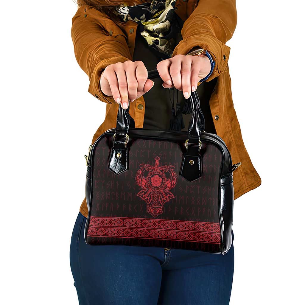 Vikings from Yorkshire Shoulder Handbag Red Spirit of Jorvik LT9