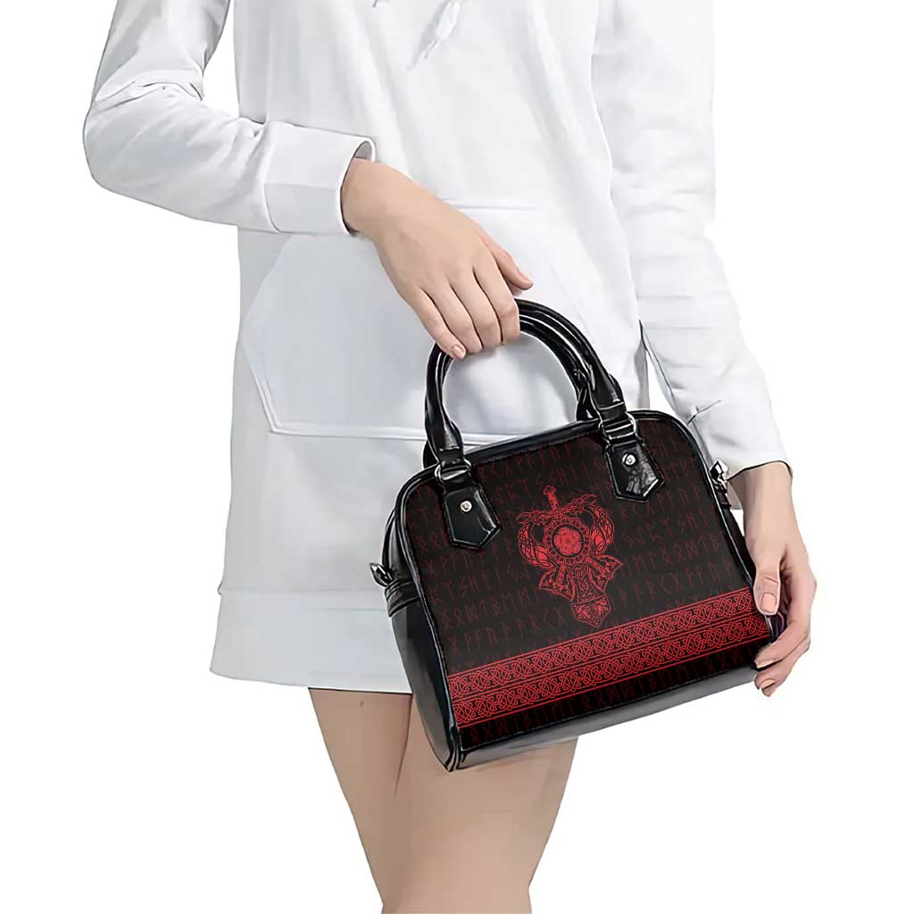 Vikings from Yorkshire Shoulder Handbag Red Spirit of Jorvik LT9